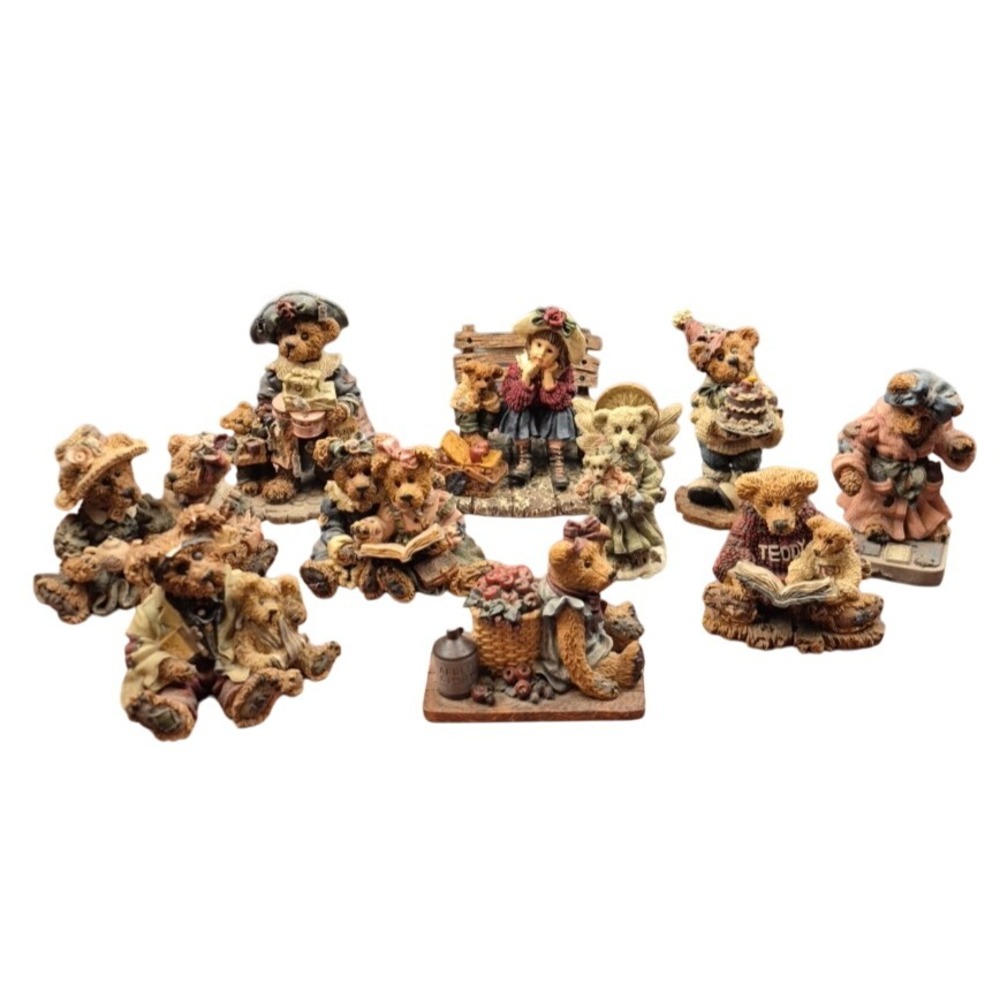 VTG Boyds Bears Lot of 10 Figurines 93–98 incl Angel of Life Dr Griz Tea Party